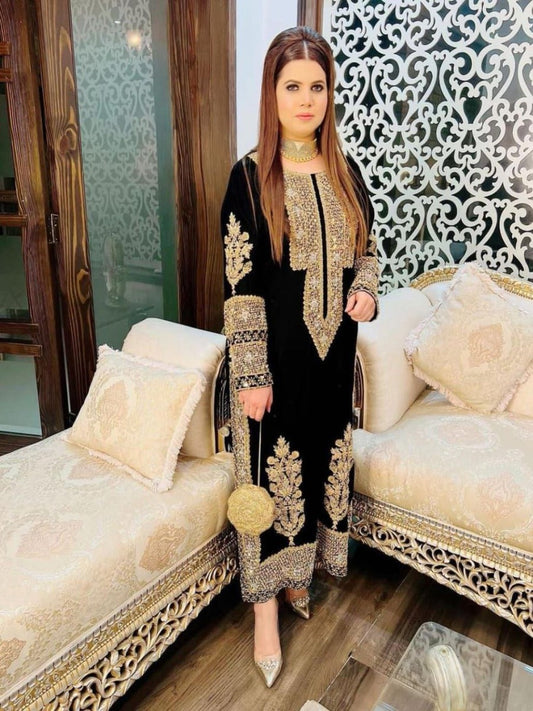 Presenting New Embroidery Work Stunning Look Suit - Bottom Collation.